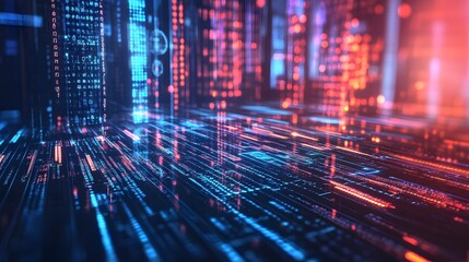 Obraz premium Abstract technology big data background concept.