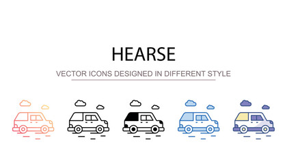 Hearse icon design with white background stock illustration