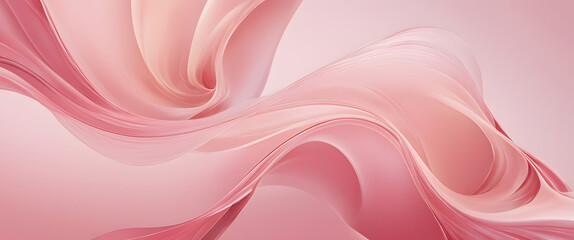 Fototapeta premium Wallpaper with a pink wavy pattern resembling fabric