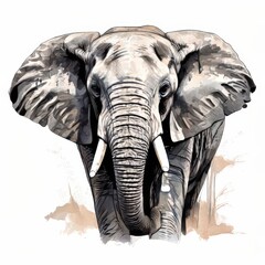 Fototapeta premium the AI Image Generator, African Elephant Portrait.
