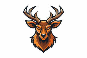 Deer head mascot logo design vector