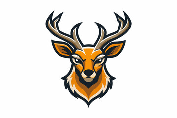 Deer head mascot logo design vector