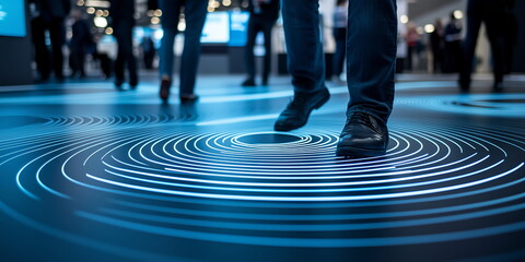 Fototapeta premium scenes at an IT business convention, or technology conference.