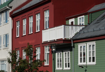 Colorful traditional painted houses in central Reykjavik - 1
