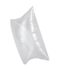 Inflatable air buffer plastic bag isolated on white