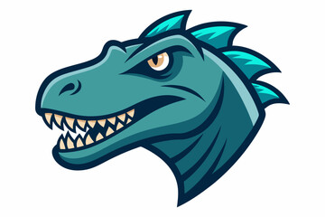 Dinosaur head mascot design vector