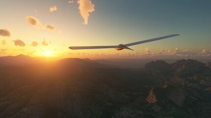 Fototapeta premium A thrilling moment of a glider soaring through the air, showcasing the art of flying without an engine.