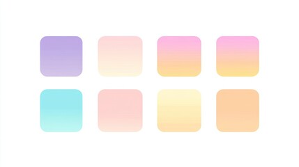 Eight Rounded Square Gradient Color Palette