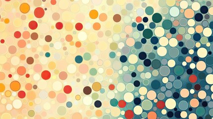 Abstract Art with Circular Shapes and Color Gradient