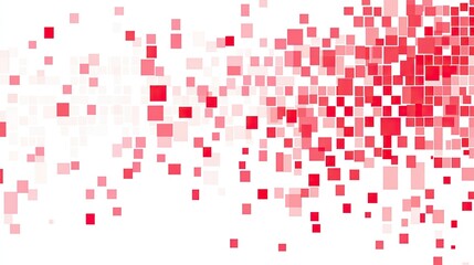 Fototapeta premium Abstract Red and Pink Square Pattern on White Background