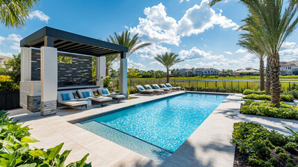 Fototapeta premium luxury swimming pool