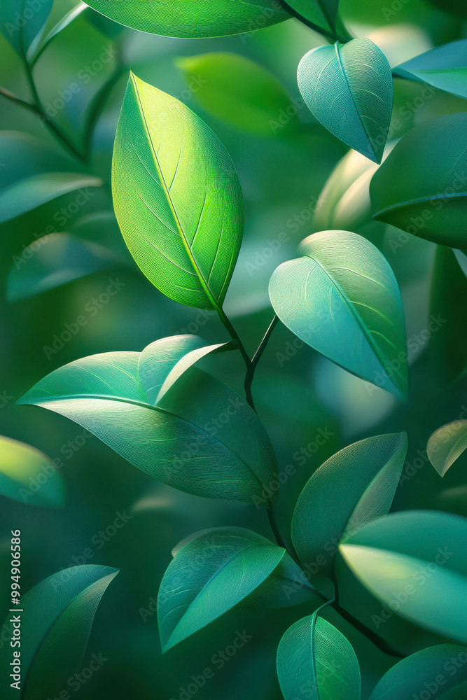 Canvas Prints featuring green leaves as a metaphor for the flourishing growth of environmentally friendly investments