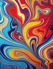 Abstract colorful swirls