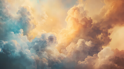 Background of renaissance cloud painting. Renaissance Art. Illustration