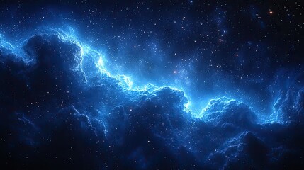 Obraz premium A starry night with countless twinkling stars creates a breathtaking and serene celestial view.