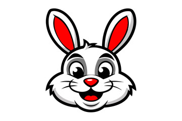 Easter Bunny head mascot design vector