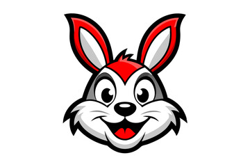 Easter Bunny head mascot design vector