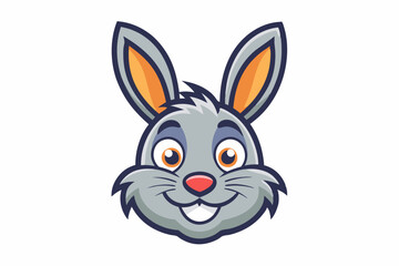 Easter Bunny head mascot design vector