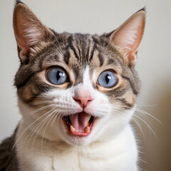 Obraz premium cat with cute facial expression