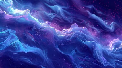 Fototapeta premium Abstract Blue and Purple Liquid Waves