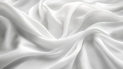 Obraz premium Purity in White, abstract flowing white fabric, representing the purity of the soul, with copy space, Yom Kippur