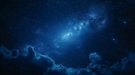 Celestial Sky, a night sky filled with stars symbolizing spiritual awakening, with copy space, Yom Kippur