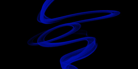 Abstract Smoke Background. smoke on transparent background.  Abstract lines of colors. Art made with light. Blue smoke close-up on a black background.