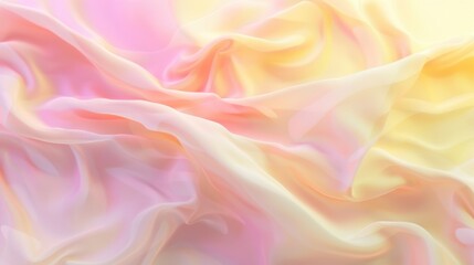 Fototapeta premium Light pastel gradient background featuring smooth transitions from light pink to yellow, creating a warm and inviting feel