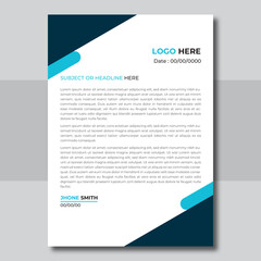 Modern corporate letterhead template design
