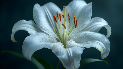White Lily Flower Close Up Photography