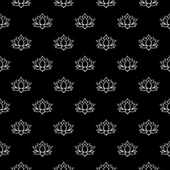 Lotus seamless pattern