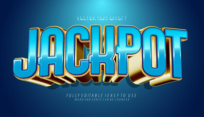 3d editable jackpot text effect title graphic style