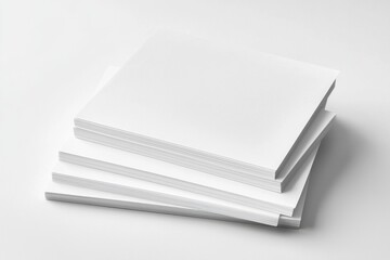 Blank A4 Stacked Paper Mockup isolated created with Generative AI