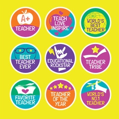 Job and great job stickers logo. School and employee reward