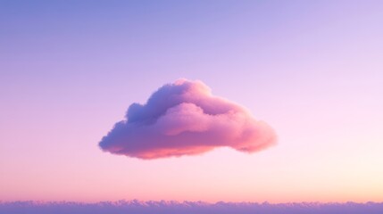 A serene evening sky with a single cloud shaped like an open book, symbolizing a love story