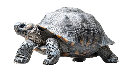 Obraz premium Slow Tortoise Crossing The Desert Landscape