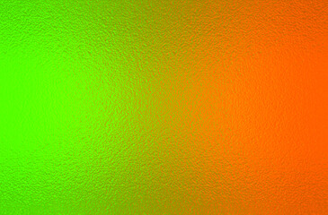 Green Orange Foil glass effect background. Rasta Colors. Abstract gradient of green Orange soft multicolored background. modern design for mobile applications.
