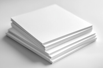 Blank A4 Stacked Paper Mockup isolated created with Generative AI