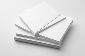 Blank A4 Stacked Paper Mockup isolated created with Generative AI