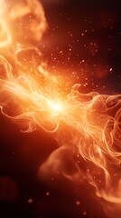 A stunning abstract representation of fire with glowing flames and vibrant sparks creating a mesmerizing visual experience.