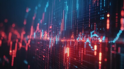 Abstract digital background with vibrant lines and glowing particles representing data flow and communication.