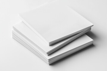 Blank A4 Stacked Paper Mockup isolated created with Generative AI