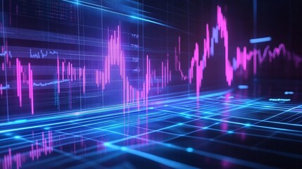 Abstract digital data visualization with vibrant lines and shapes representing information flows.