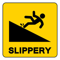 Slippery Symbol Sign,Vector Illustration, Isolate On White Background Label. EPS10