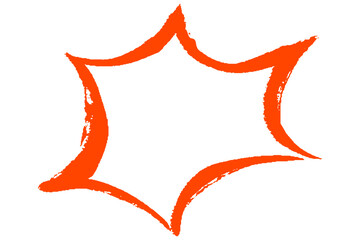 筆書きのギザギザの吹き出しのイラスト