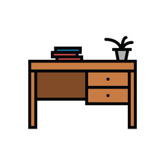 Office items icon stock vector