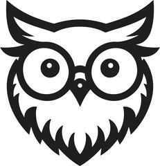 owl minimalist logo icon vector art