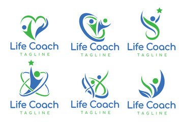 Life coach logo design bundle.
