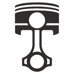 Piston Silhouette icon vector art illustration
