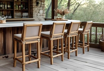 Fototapeta premium outdoor bar stool